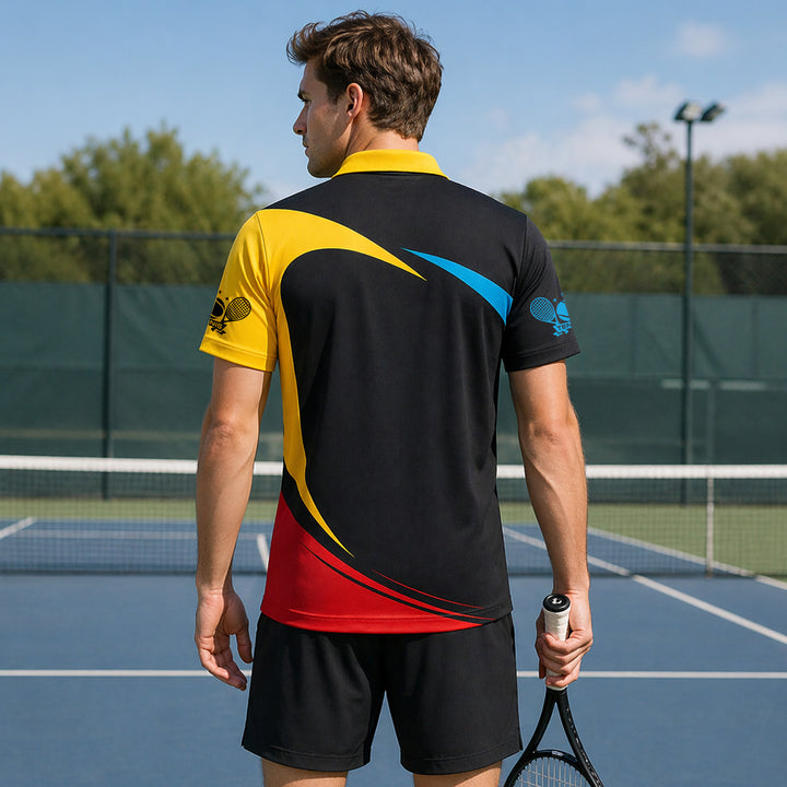 Custom Tennis Flame Polo Shirt