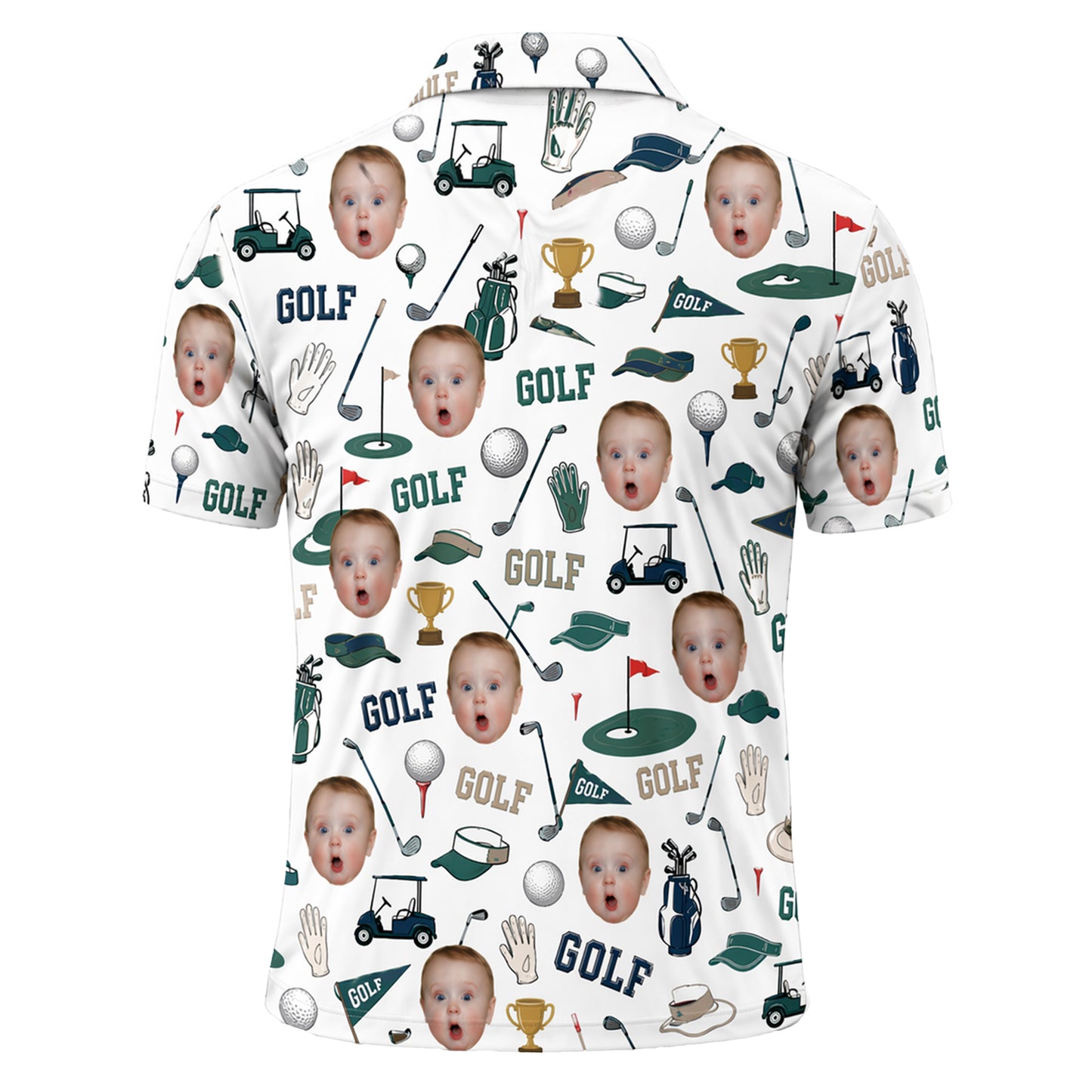 Funny Custom Face Golf Polo Shirt