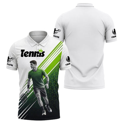 Men's Graphic Tennis Polo Shirt Quick Dry