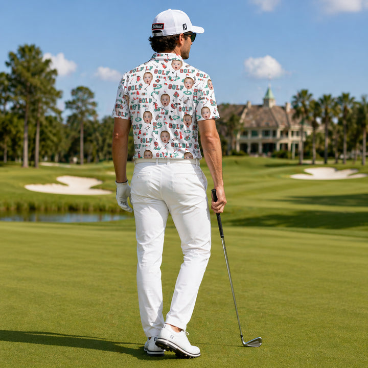 Custom Face Golf Polo Shirt