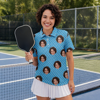 Personalized Custom Face Photo All Over Print Polo Shirt