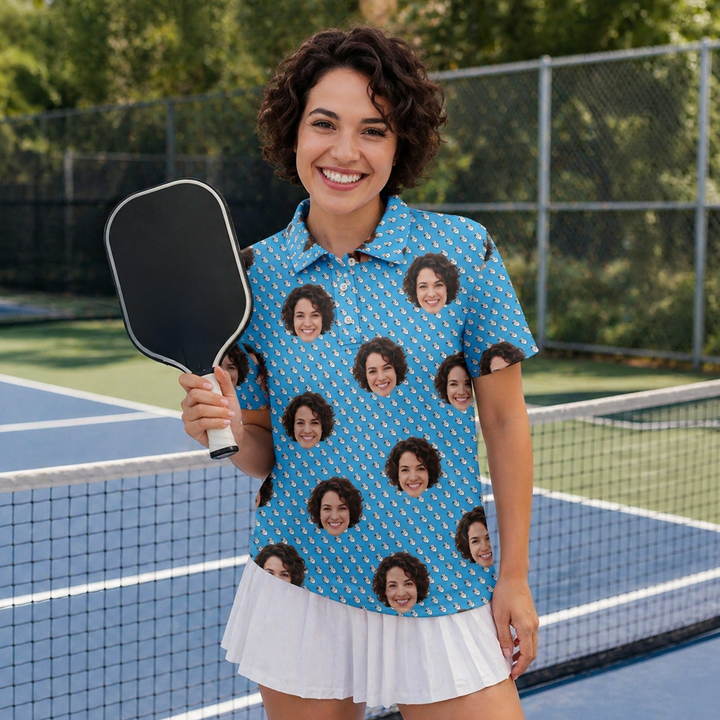 Personalized Custom Face Photo All Over Print Polo Shirt