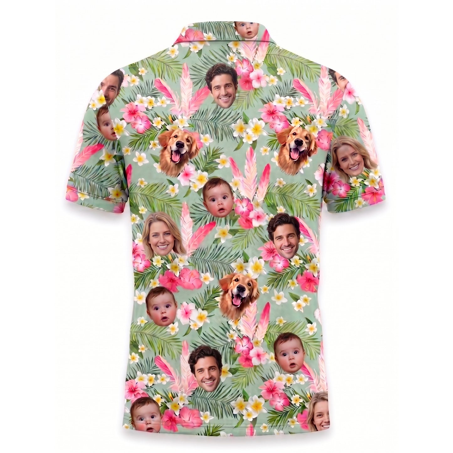 Custom Face Tropical Pickleball Shirt