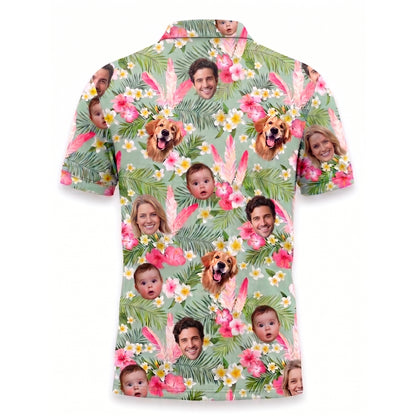 Custom Face Tropical Pickleball Shirt