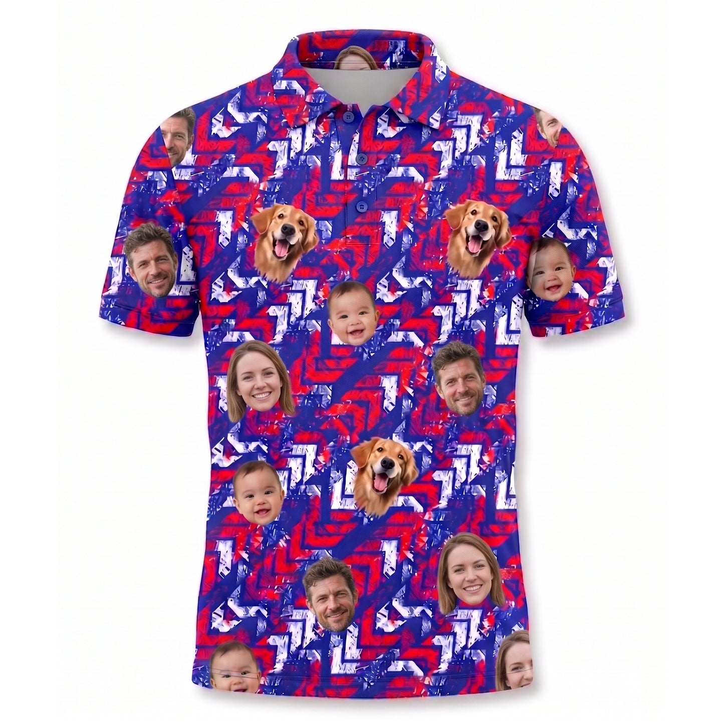 Custom Face Photo Polo Shirt