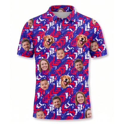 Custom Face Photo Polo Shirt