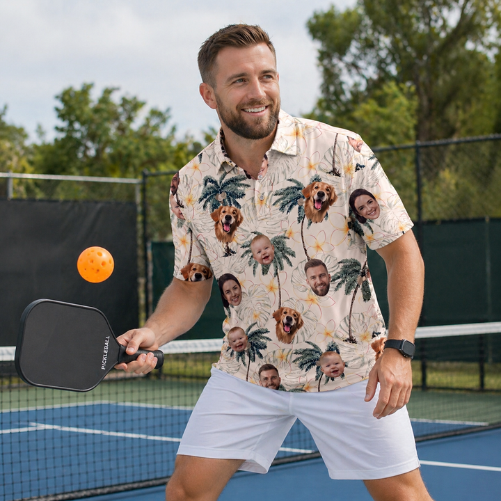 Custom Face Pickleball Polo Pickleball Shirt