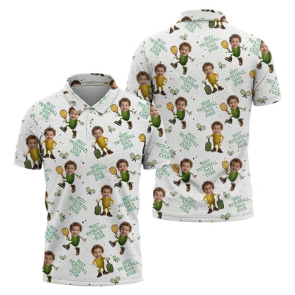 Custom Face Pickleball Dad Polo Shirt