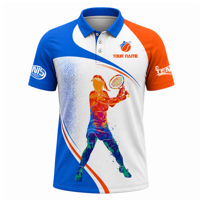 Custom Tennis Polo Shirt Personalized Name