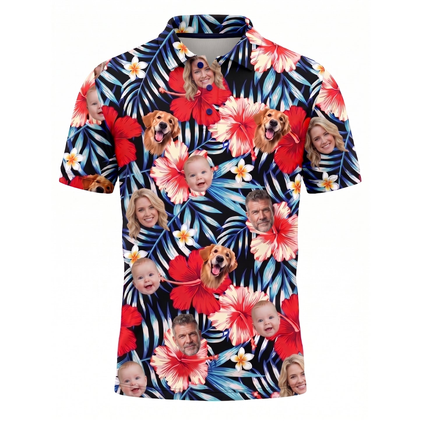 Custom Face Tropical Pickleball Shirt
