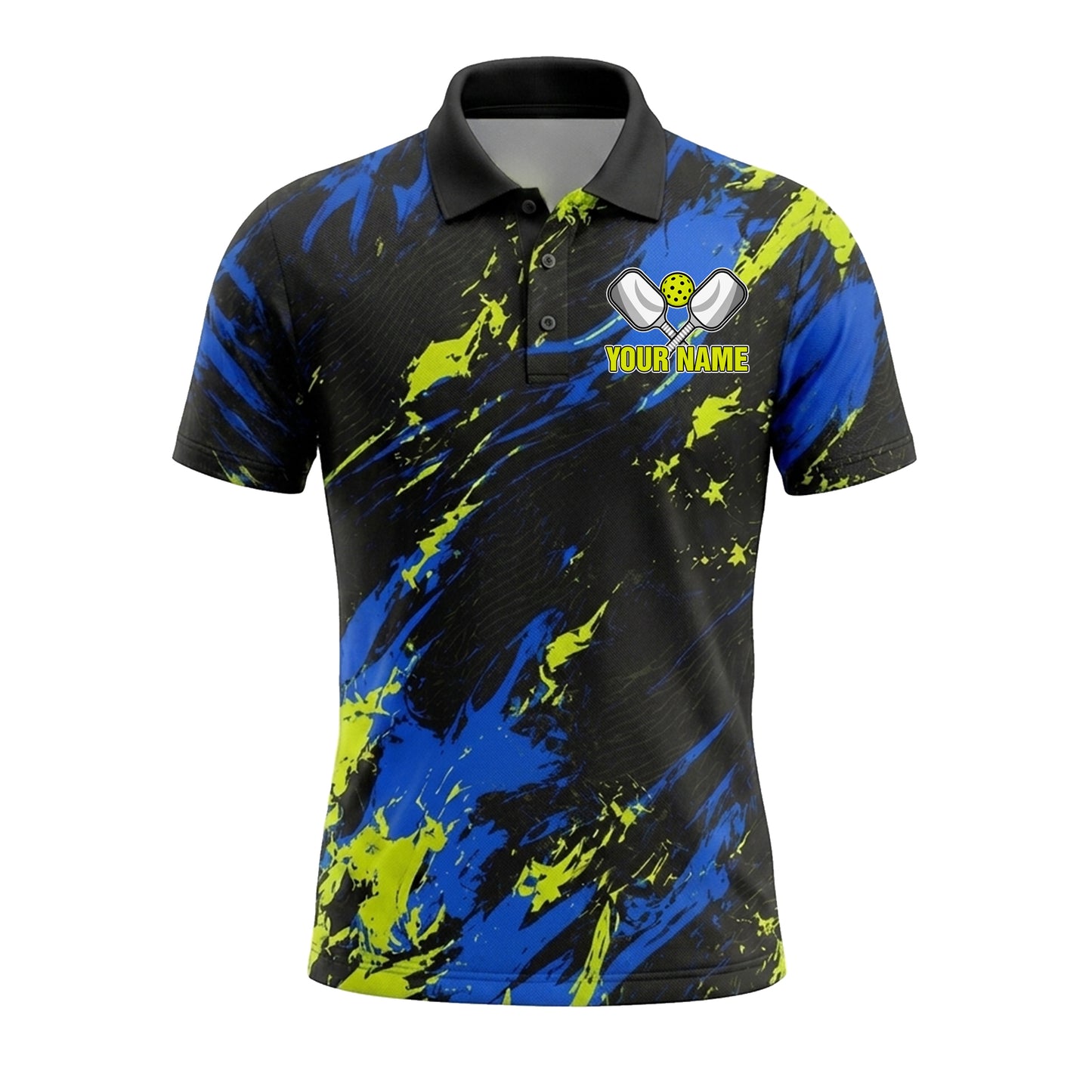 Custom Pickleball Splash Polo Shirt