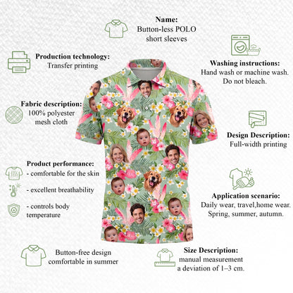 Custom Face Tropical Pickleball Shirt