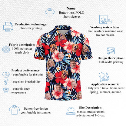 Custom Face Tropical Pickleball Shirt