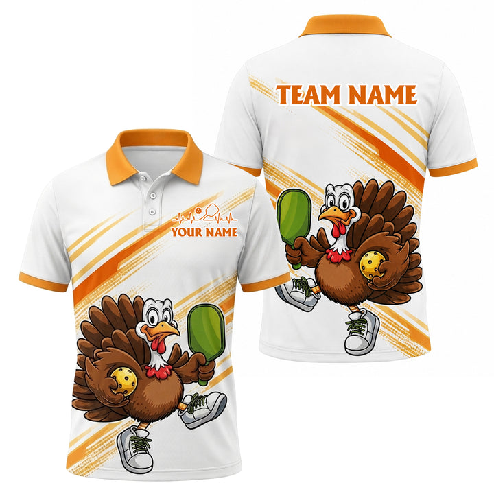 Funny Turkey Pickleball Polo Shirt