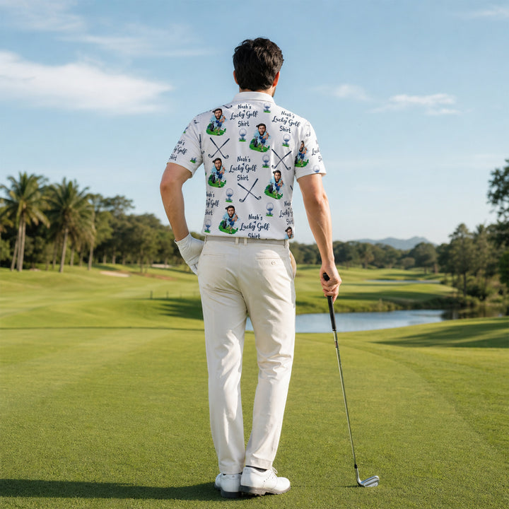 Men's Custom Face & Name Golf Polo