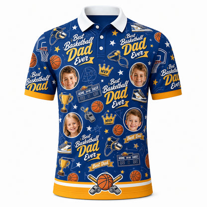 Best Dad Ever Basketball Polo - Hero