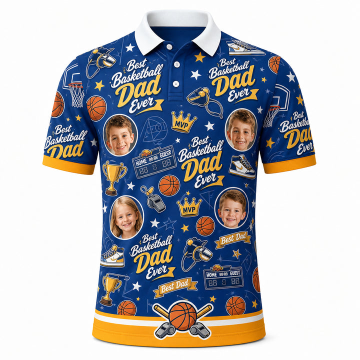 Best Dad Ever Basketball Polo - Hero