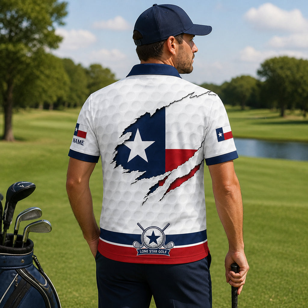 Texas Flag Eagle Golf Polo - How to customize