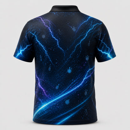 Electric Strike Bowling Polo – Custom Team & Name - Back view