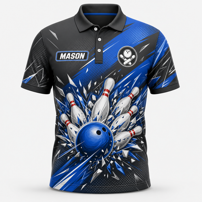 NAME Smash Bowling - Personalized Polo shirt - All over printed fe7623ff-4257-4239-988b-dcd1046329fc.png