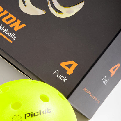 Pickit Champion Pickleball Balls – Indoor & Outdoor – 4 or 60 Pack
